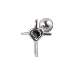 Piercing Microbell Reto Modelo 28 Aço 316L